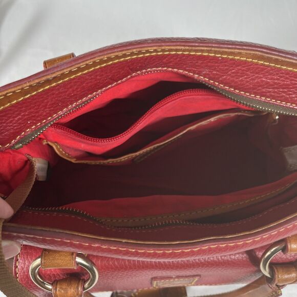 Dooney & Bourke Vintage AWL Satchel Leather Bag w/ Matching Coin Purse – Chestnu - Picture 10 of 16